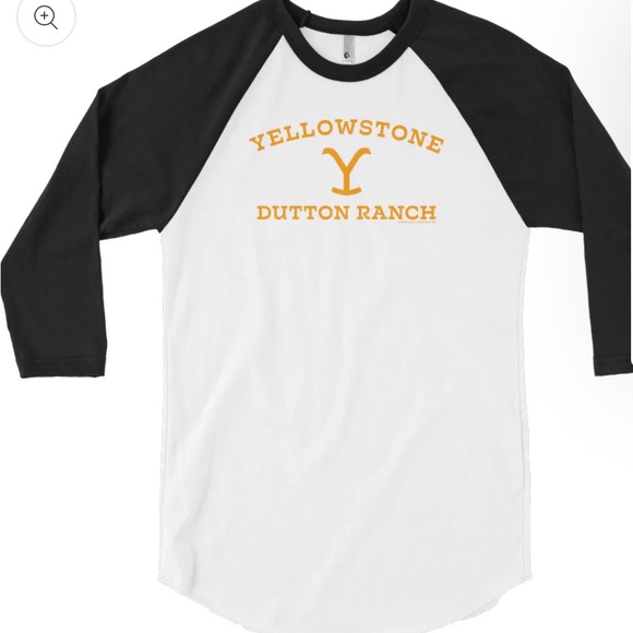 NWT Yellowstone Dutton Ranch Unisex 3/4 Sleeve Raglan Shirt - Picture 1 of 5
